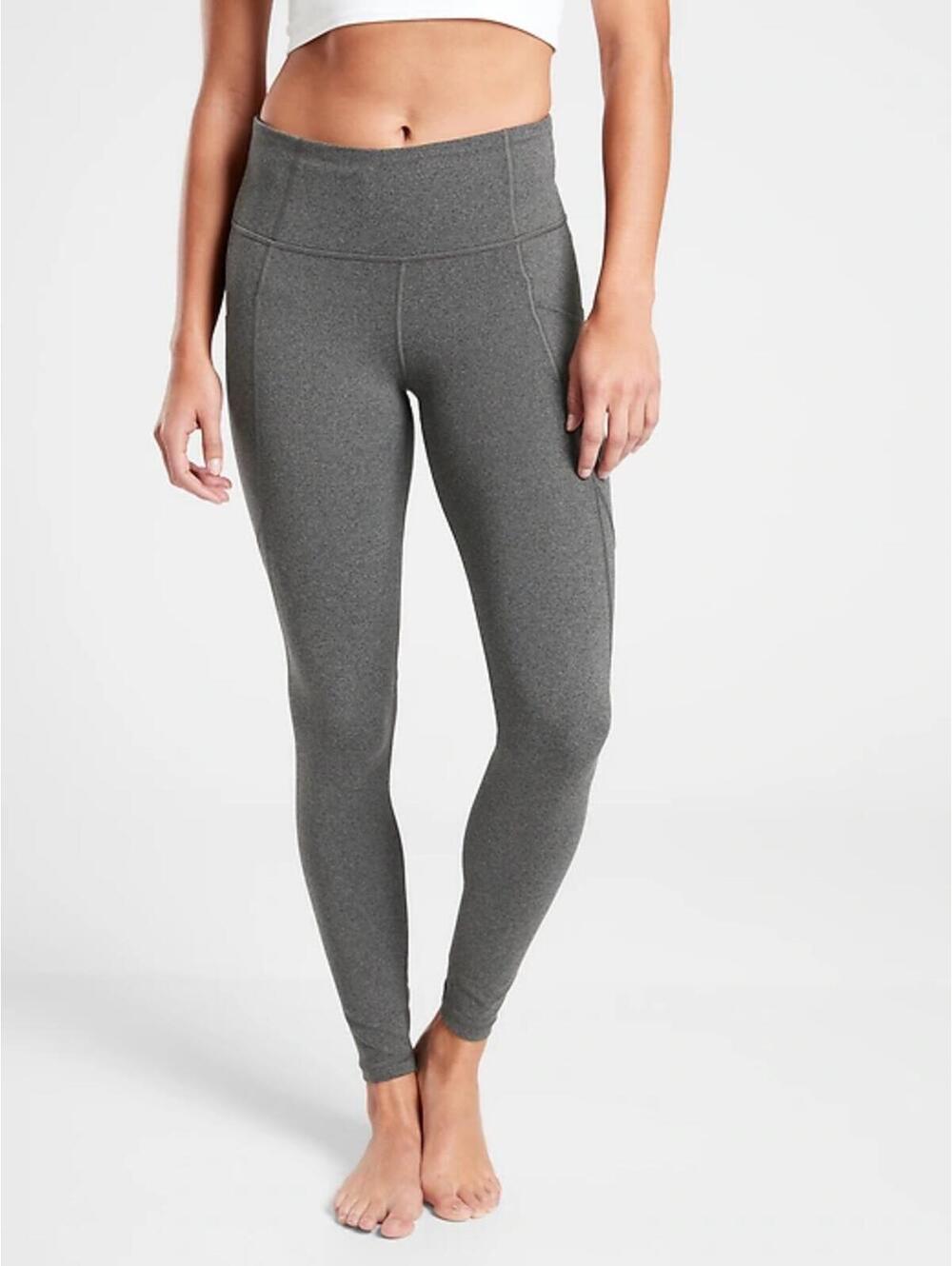 Athleta Salutation Stash High Rise Pocket Leggings Size S Gray Athleisure